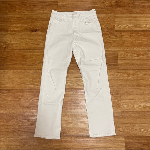 MOTHER Denim - Mother High Waisted Rider Ankle Jeans in Fairest of Them All (White), Size 27